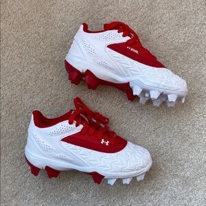 NEW | UNDER ARMOUR Boy's Leadoff Low Rm Jr 3.0 Sneaker Size 10K White Red